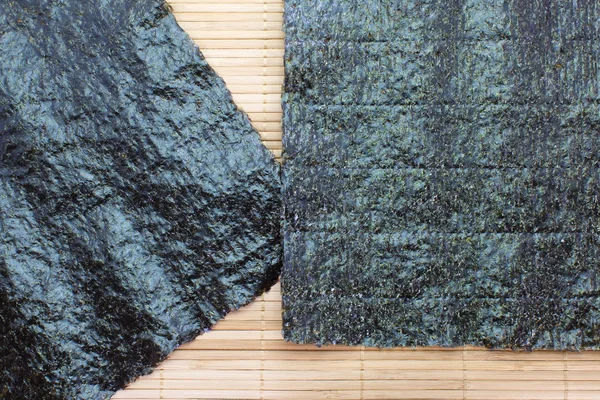 Several strips of dried seaweed sheets — Stock Photo, Image