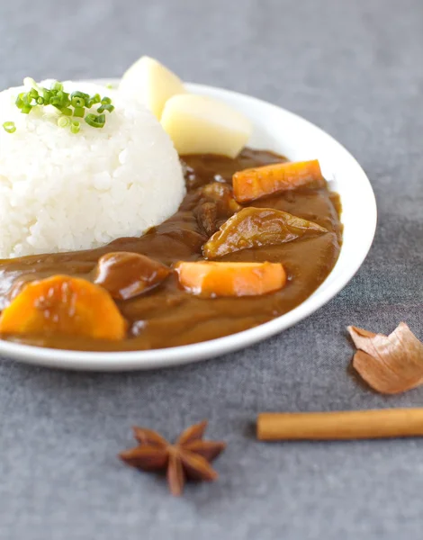 Kari rýže, japonské jídlo — Stock fotografie