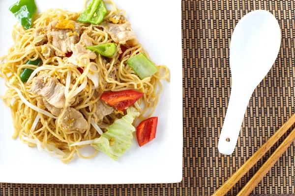 Chinese food, fried noodle — Stock Photo, Image