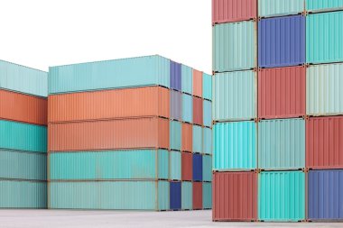 gestapelde cargo containers
