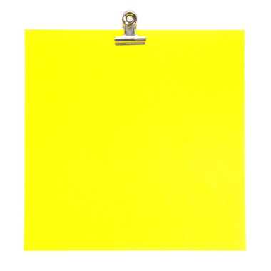 Klipsli sarı renkli kağıt