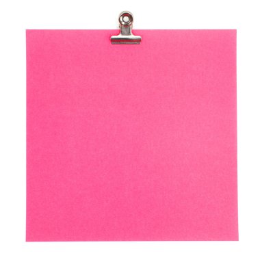 Klipsli pembe kağıt