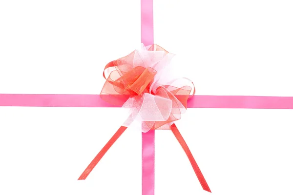 Pink ribbon bow — Stock Photo, Image