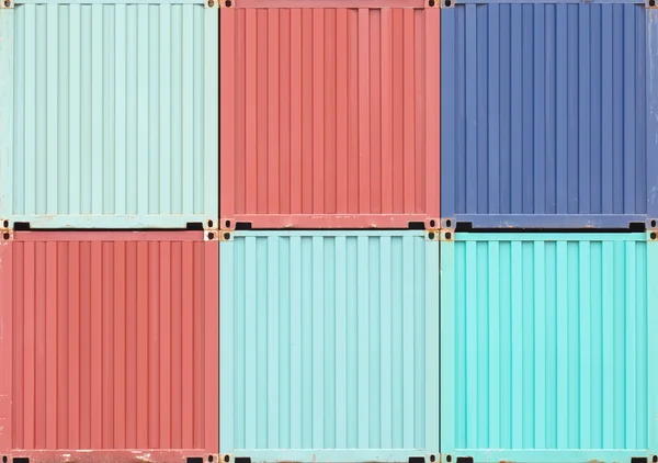 Stacked cargo containers — Stock Photo, Image