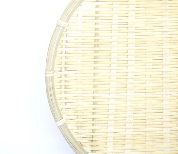 Yellow bamboo basket — Stock Photo, Image