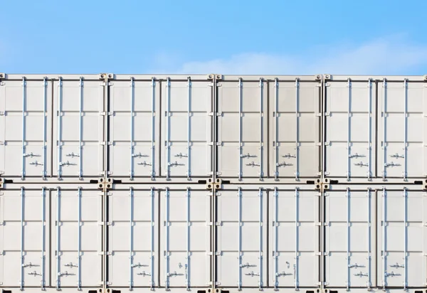 Stacked cargo containers — Stock Photo, Image