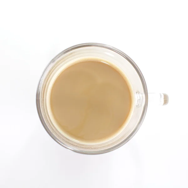 Kawa w filiżance szkła — Zdjęcie stockowe