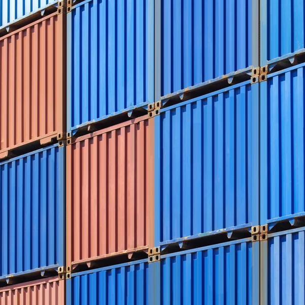 Stacked cargo containers — Stock Photo, Image