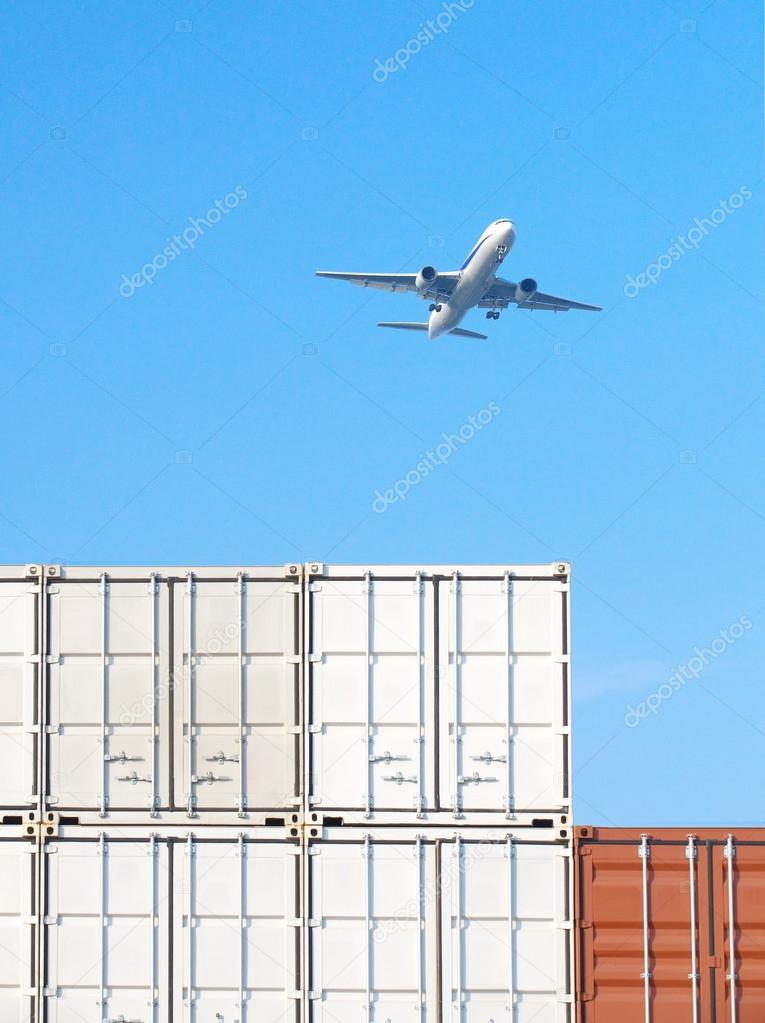 Stacked cargo containers