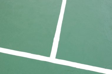 Tenis Kortu kesişen çizgiler beyaz.