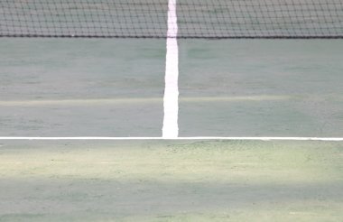 Tenis Kortu kesişen çizgiler beyaz.