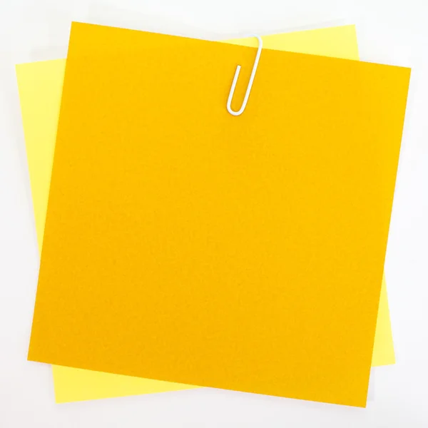 Farbige Papiere mit Clip — Stockfoto