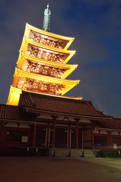 Japoński pagoda czerwony, Tokio — Zdjęcie stockowe