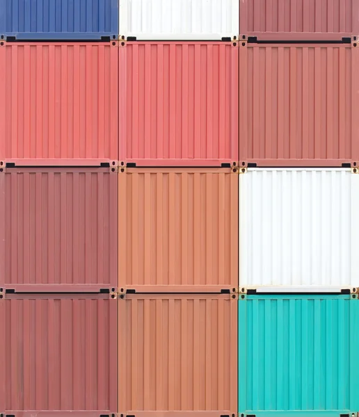 Stacked cargo containers — Stock Photo, Image