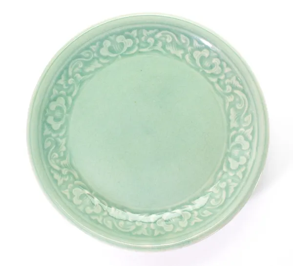Plato de cerámica Celadon — Foto de Stock