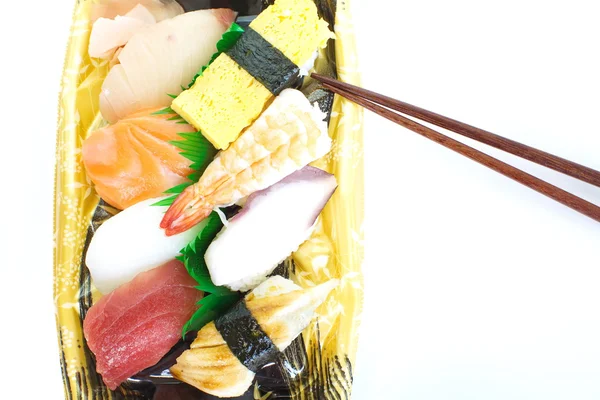 Comida japonesa, surtido de sushi — Foto de Stock