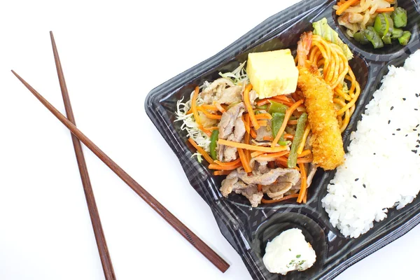 Japanse kant en klare lunchbox — Stockfoto