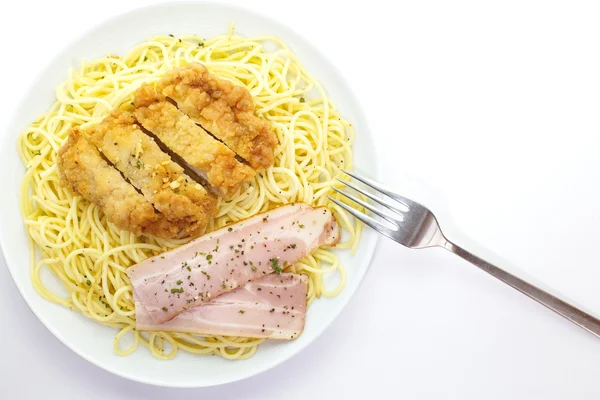 Spaghetti alla carbonara — Foto Stock