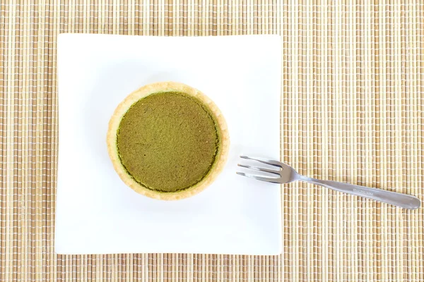 Dessert groene thee tart — Stockfoto