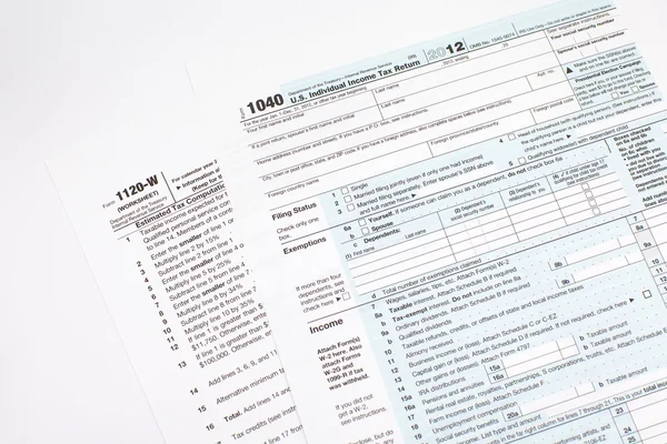 Formularz podatkowy dochodów — Zdjęcie stockowe