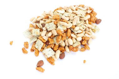 beyaz zemin üzerine fındık kapanışını - karıştır