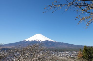 Fuji dağı ve göl