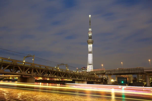 Pohled Tokyjskou sky tree — Stock fotografie