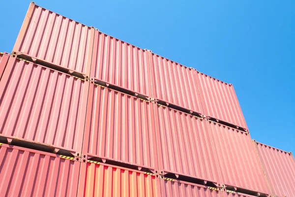 Skládaný nákladní kontejnery — Stock fotografie