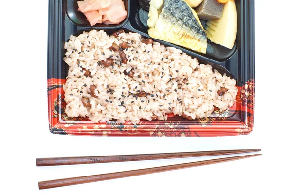 Japanse kant en klare lunchbox, bento — Stockfoto