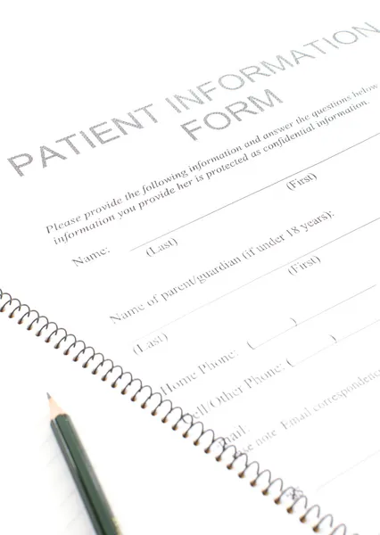 Patient information Form — Stock Photo, Image