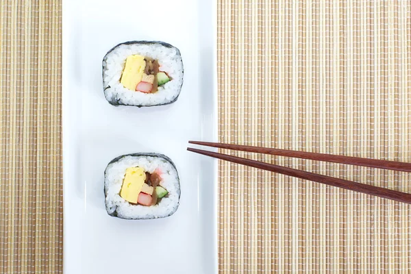 Makizushi Delicious sushi rolls — Stock Photo, Image