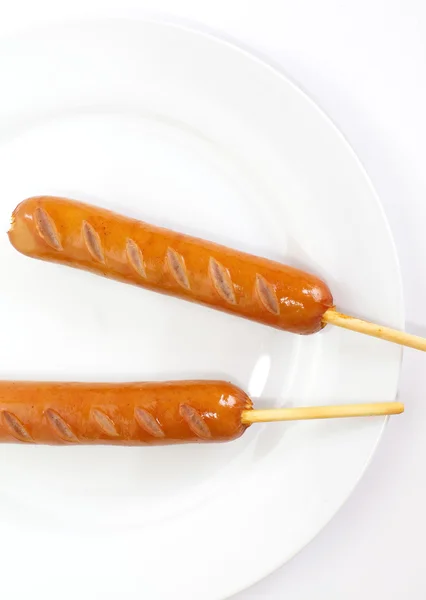 Dos salchichas hot dogs — Foto de Stock