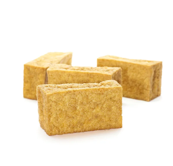 Bloques de tofu aislados en blanco —  Fotos de Stock