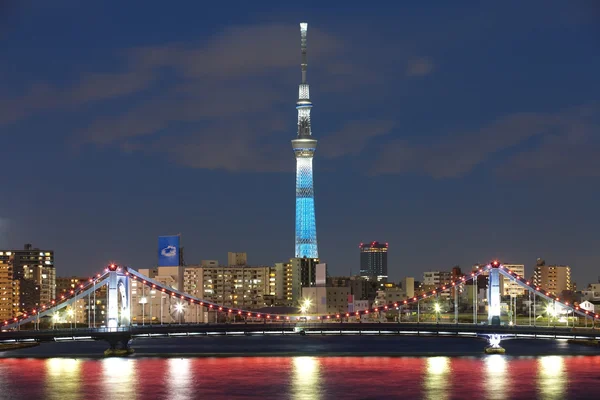 Pohled Tokyjskou sky tree — Stock fotografie