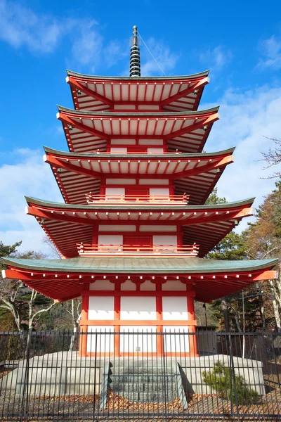 Japonský červený pagoda — Stock fotografie