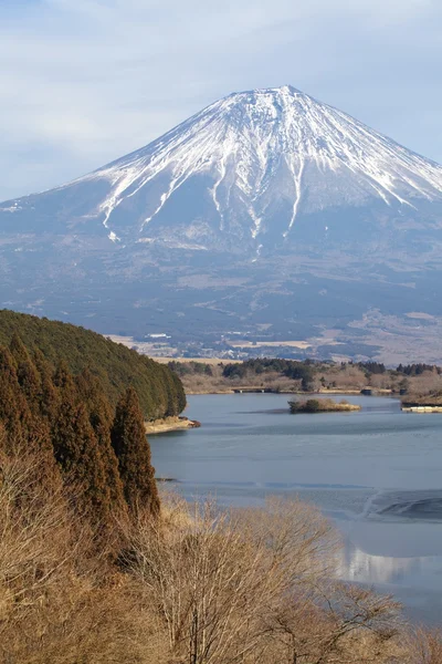Montagna Fuji nella stagione invernale — Foto Stock