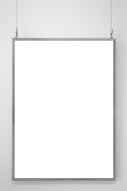 bir ip üzerinde beyaz poster