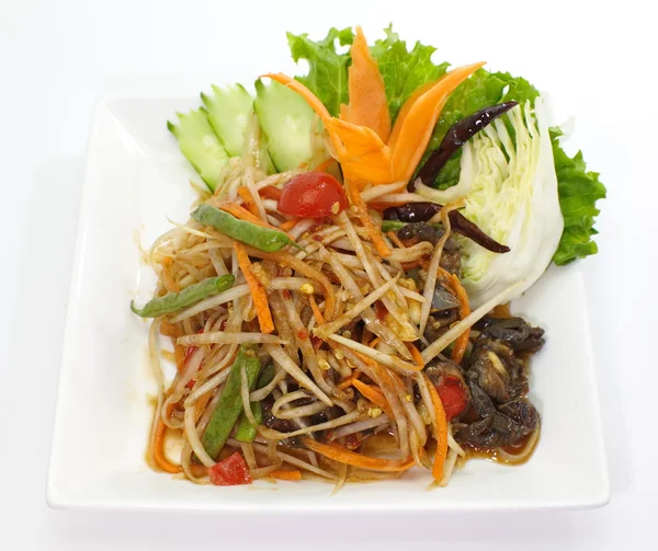 Тайский салат из папайи — стоковое фото