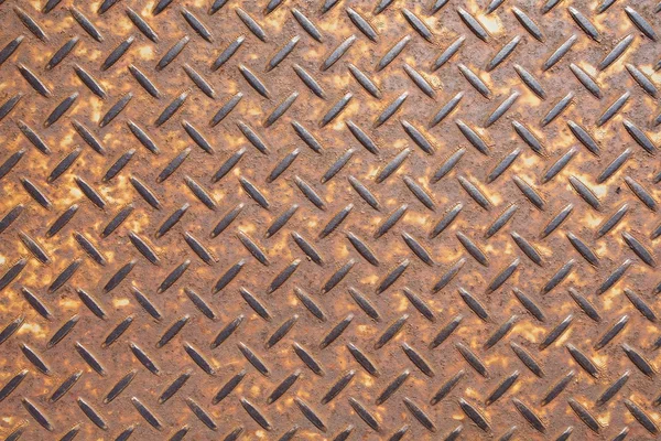 Velho piso de aço enferrujado — Fotografia de Stock