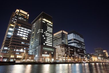 Tokyo cityscape akşam zaman 
