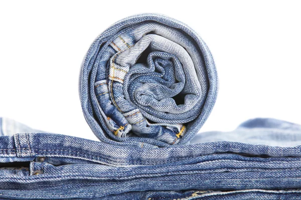 Un sacco di diversi blue jeans — Foto Stock