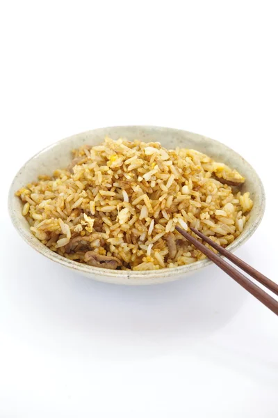 Азиатская еда жареный рис со свининой — стоковое фото