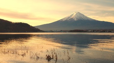Kışın Fuji dağı