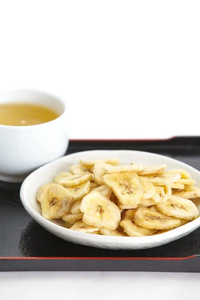 Chips de plátano, hechos de deshidratados — Foto de Stock