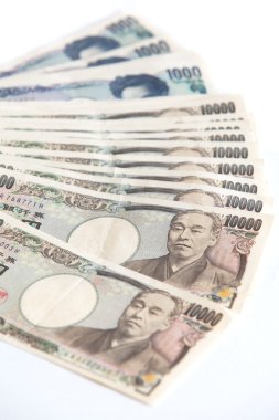 Japanese yen notes. clipart