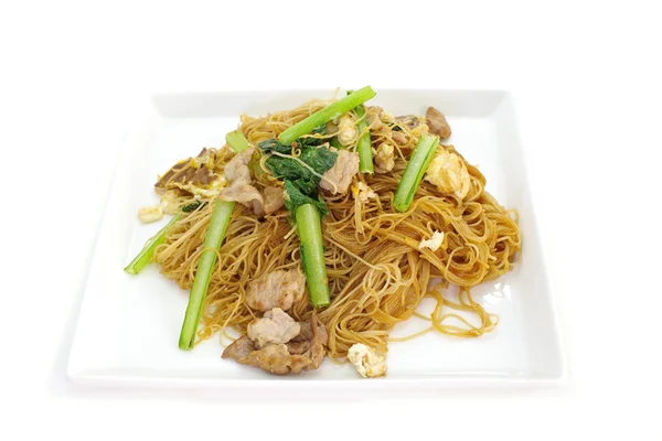 Stir-fried rice noodles — Stock Photo, Image