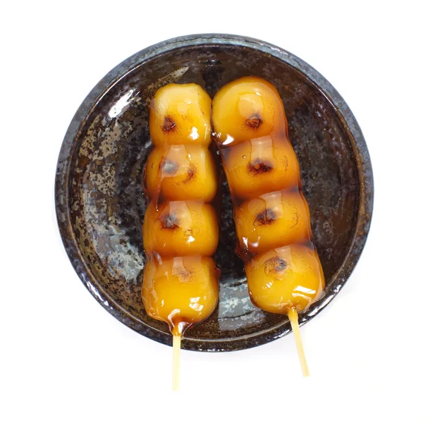 Mitarashi dango lapanese kluska — Zdjęcie stockowe