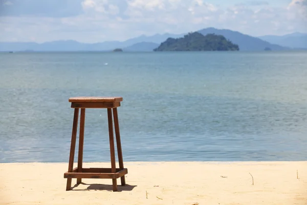 Chair on sand beach — Stock Photo, Image