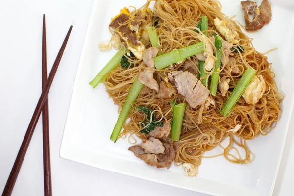 Stir-fried rice noodles — Stock Photo, Image