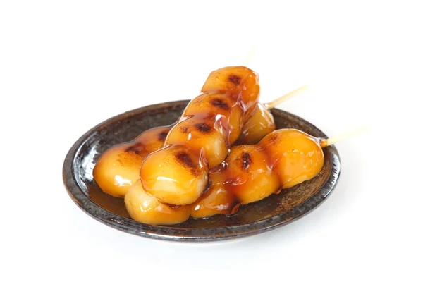 Mitarashi dango lapanese ζυμαρικών — Φωτογραφία Αρχείου